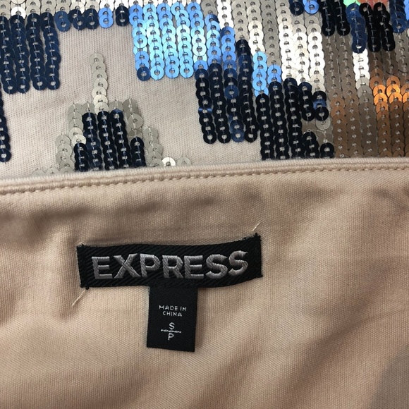 Express Sequins Aztec Mini Skirt S/P - Picture 7 of 7